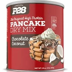 P28 High Protein Pancake Dry Mix, 16oz (Chocolate Coconut) High Protein Pancakes