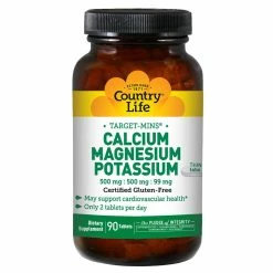 Country Life Calcium Magnesium Potassium 500mg 90T