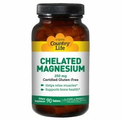 Country Life Chelated Magnesium 250mg 90T Vitamins & Minerals