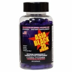 Weight Loss & Energy Cloma Pharma Laboratories Asia Black 25, 100 Capsules