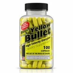 Weight Loss & Energy Hard Rock Supplements Yellow Bullet, 100 Capsules